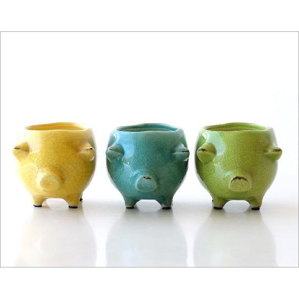 プランター 鉢 陶器 かわいい 可愛い おしゃれ 小さい レトロ 小物入れ 花瓶 花びん フラワーベース ぶた 豚 雑貨 陶器のブタさんミニプランター 3カラー Dcr7876 ギギリビング 通販 Yahoo ショッピング