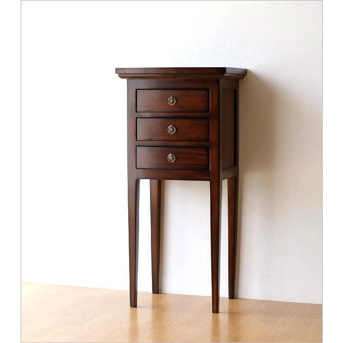 サイドテーブル　サイドチェスト　花台　木製　天然木 サイドチェスト アンティーク 木製 収納 電話台 花台 天然木 ベッド