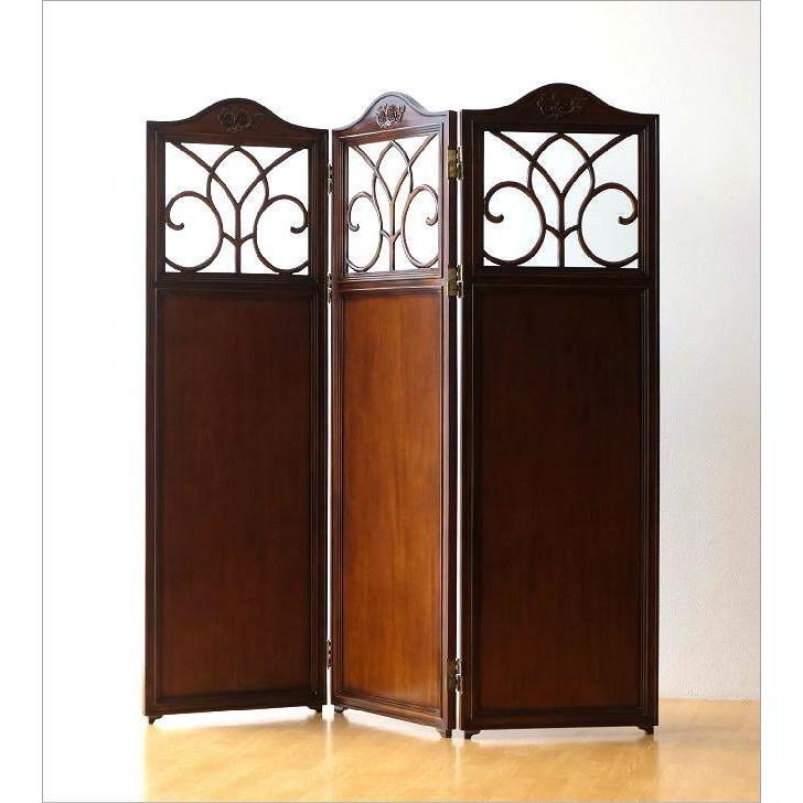 パーテーション パーティション 衝立 ついたて アンティーク 3連