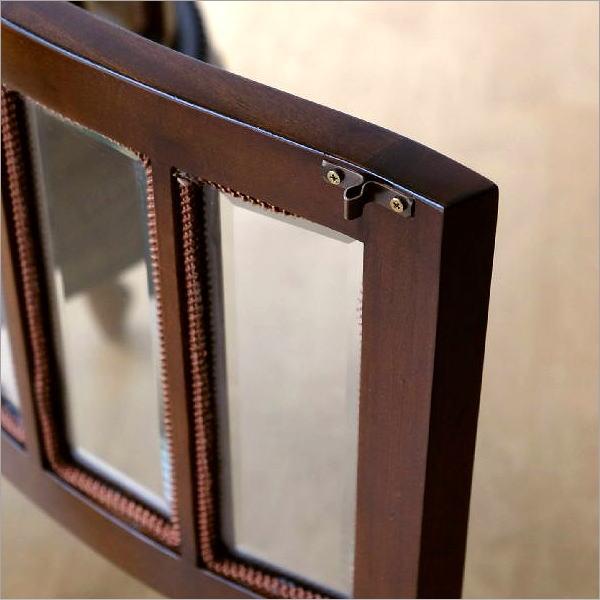 ショーケース マホガニー無垢材 おしゃれ コンソール型ショーケース