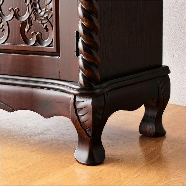 アンティーク 家具 サイドボード 収納家具 電話台 FAX台 猫脚 完成品