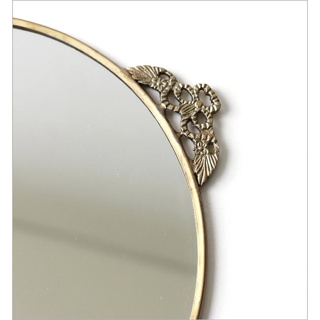 卓上ミラー 真鍮 アンティーク ゴールド 卓上鏡 おしゃれ アーチ型