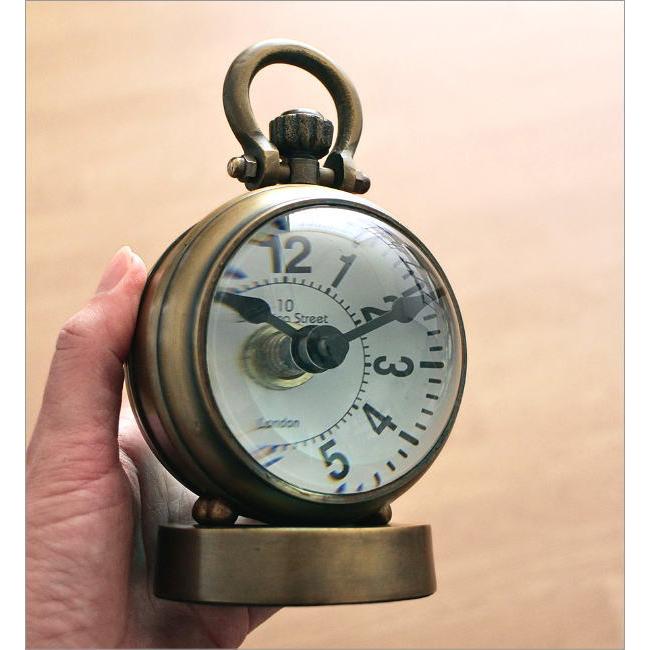 置き時計 置時計 アンティーク おしゃれ アナログ 小さい 羅針盤