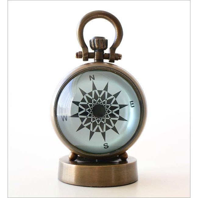置き時計 置時計 アンティーク おしゃれ アナログ 小さい 羅針盤
