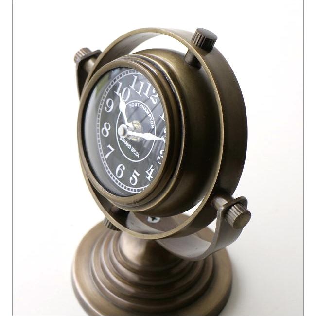 置き時計 置時計 アンティーク おしゃれ アナログ 小さい 真鍮 角度