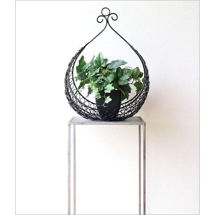 かご カゴ バスケット 収納 アイアン 小物入れ 花鉢 卓上 吊り