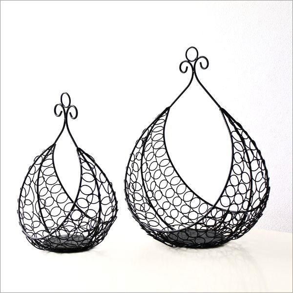 花デザイン アイアン製バスケット 壁掛け アイアンプランターバスケット type1 花台 スタンド プランター