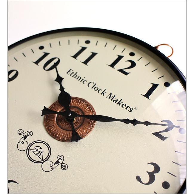 壁掛け時計 アンティーク レトロ おしゃれ 両面 掛け時計 見やすい