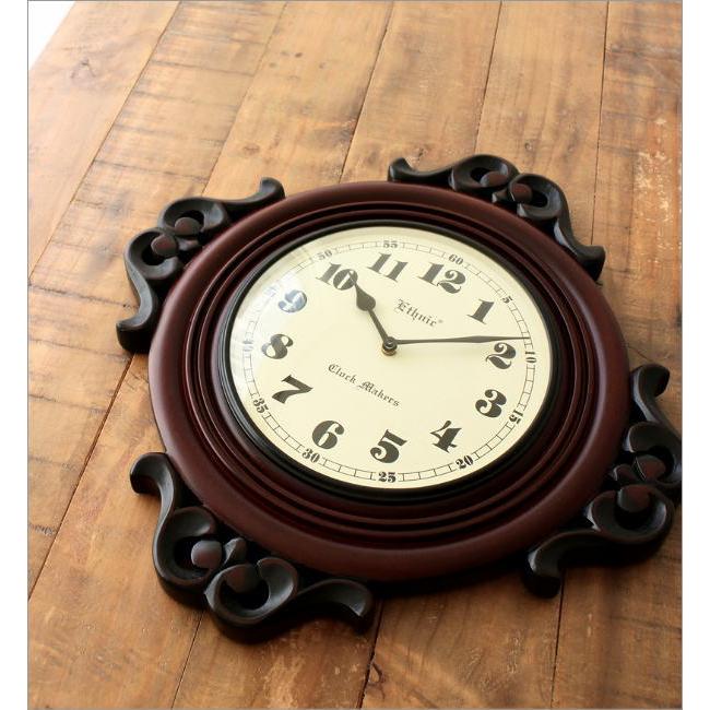 掛け時計 木製 アンティーク レトロ 壁掛け時計 おしゃれ 見やすい