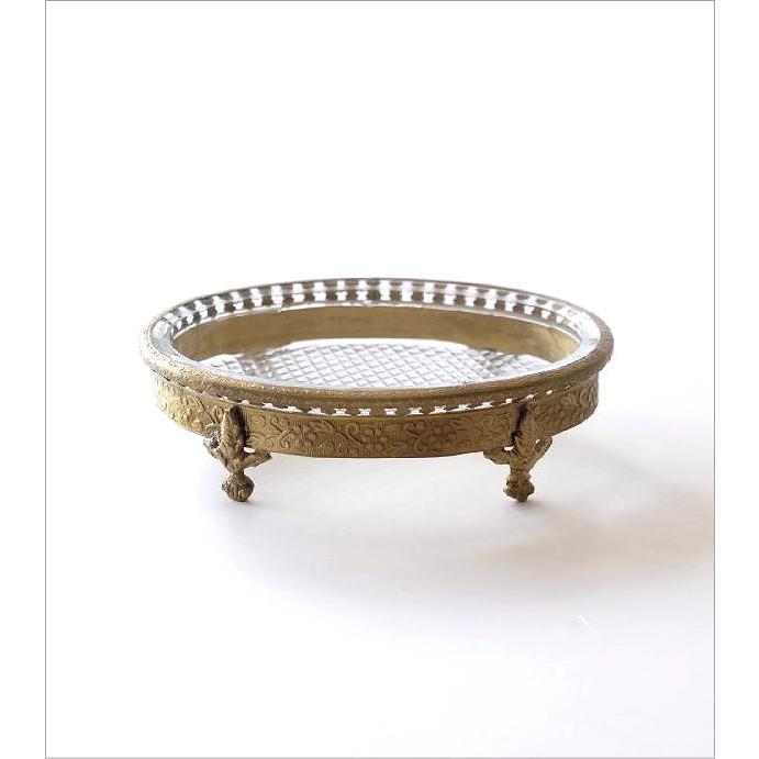 ソープディッシュ おしゃれ 真鍮 ガラス 石鹸トレー 石鹸置き 石けん皿