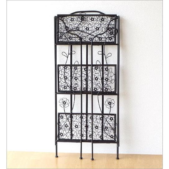 シェルフ 棚 アイアン 3段 折りたたみ フラワーラック ガーデン 花台