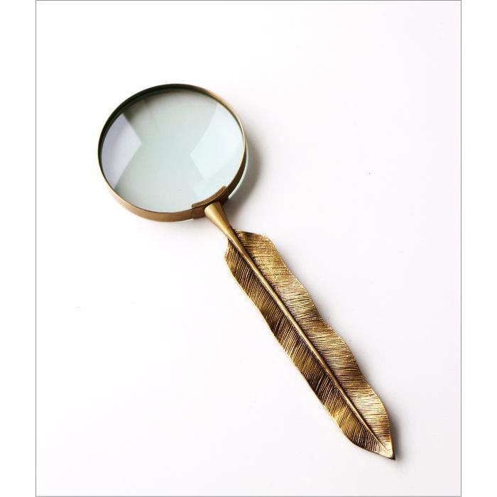 ルーペ 真鍮 アンティーク 卓上 拡大鏡 おしゃれ 置き型 手持ち