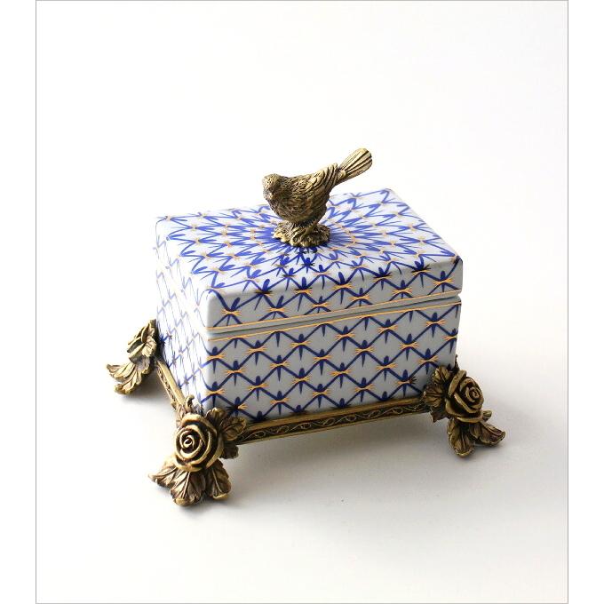 輸入雑貨　陶器　スペイン調　『貴婦人と小鳥』　エレガント　アンティーク 陶器のベル TALAVERA カンパーナ スペイン | corne/コルネ