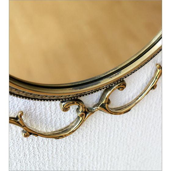 鏡 壁掛けミラー おしゃれ 壁掛け 真鍮 アンティーク かわいい