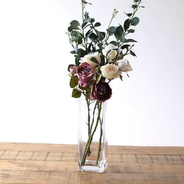 花瓶 フラワーベース おしゃれ ガラス 花器 ガラスベース シンプル かわいい スクエア 角柱 透明ガラス プレゼント ガラスベース スクエア Gra2509 ギギリビング 通販 Yahoo ショッピング