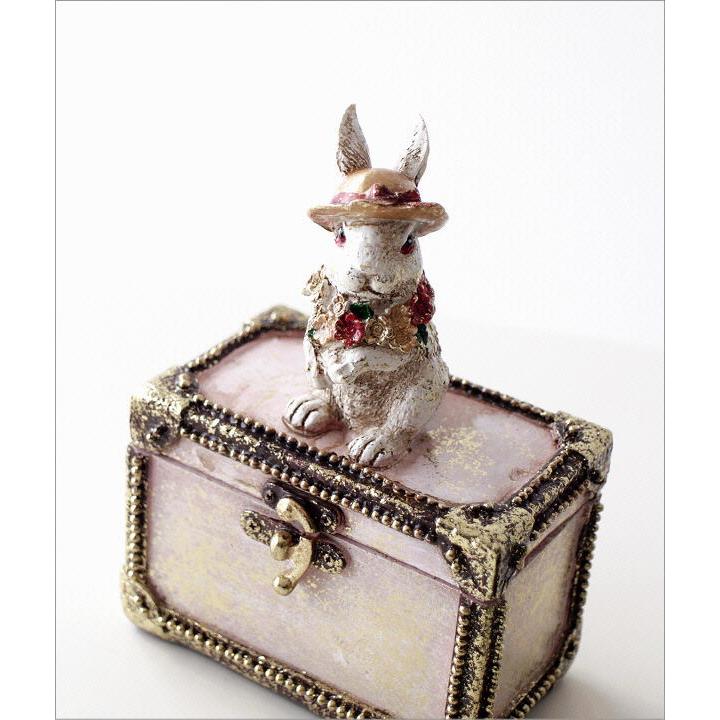 金属製動物型小物入れ 小物入れ おしゃれ ボックス ケース うさぎ ラビット かわいい レトロ