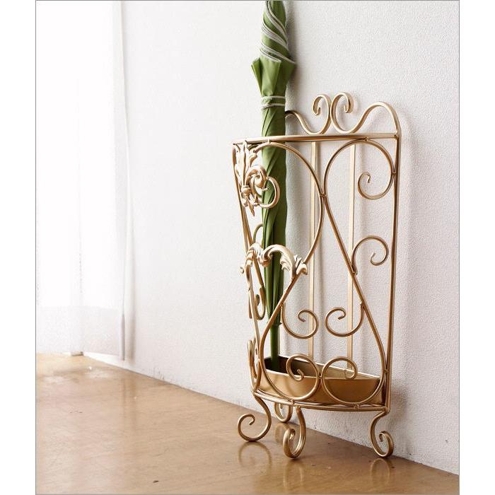 傘立て 傘たて 傘立 おしゃれ アンティーク ゴールド アイアン