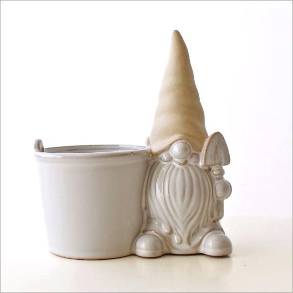 プランターポット ドワーフ おしゃれ 小人 置物 かわいい フラワー