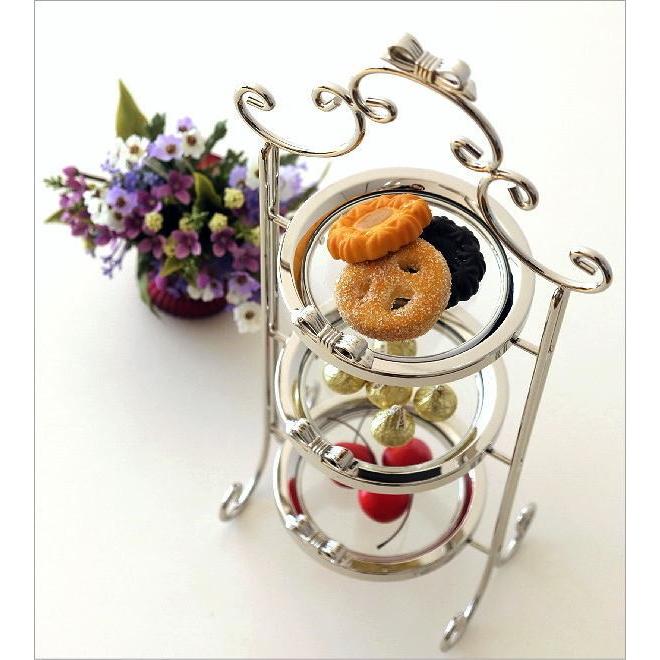 スイーツスタンド 3段 ケーキスタンド ガラス お皿 プレート スイーツプレート ケーキプレート デザートスタンド おしゃれ シャトーリボンプチ3段トレイ Hal8598 ギギリビング 通販 Yahoo ショッピング