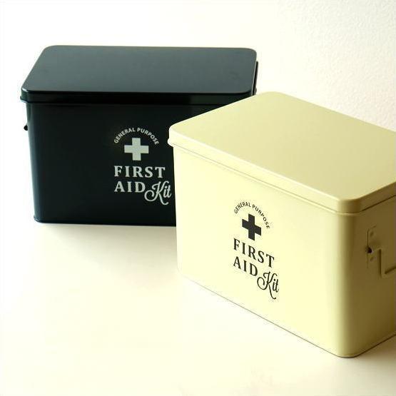 救急箱 おしゃれ かわいい インテリア 薬箱 薬入れ スチール ボックス 収納 小物入れ ふた付き 工具箱 整理ボックス 小物収納 フェールエイドボックス 2カラー Hbr1738 ギギリビング 通販 Yahoo ショッピング
