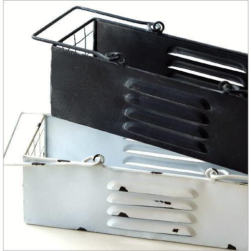 バスケット かご 小物入れ スチール シャビー アンティーク風 フラワー