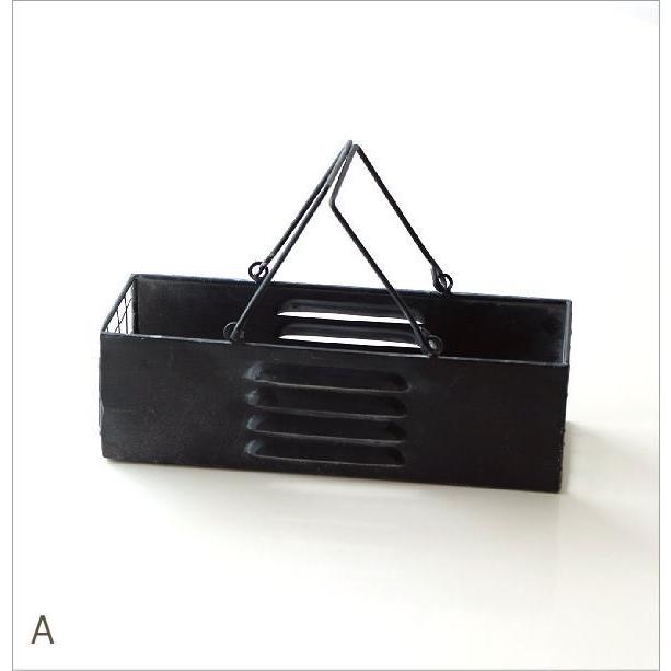 バスケット かご 小物入れ スチール シャビー アンティーク風 フラワー