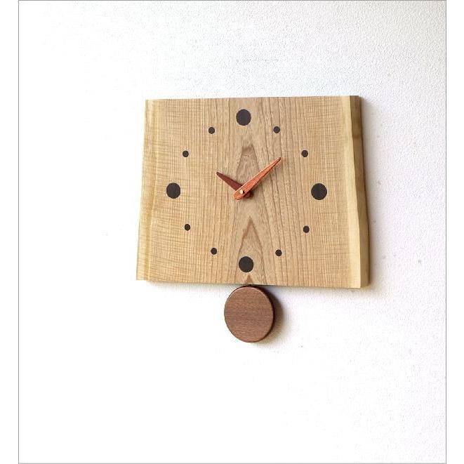 振り子時計 壁掛け おしゃれ 木製 日本製 手作り 天然木 無垢材 シンプル 木の振り子時計 バーク｜gigiliving｜03