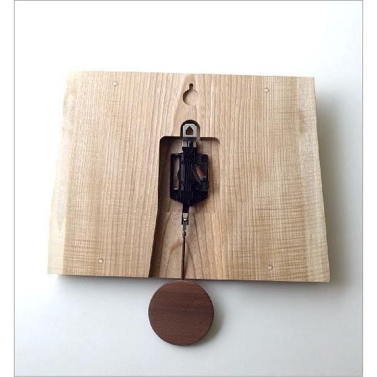 振り子時計 壁掛け おしゃれ 木製 日本製 手作り 天然木 無垢材