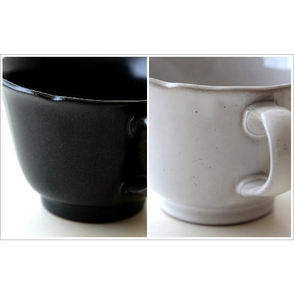 ユニークなデザインの陶器カップ 色蒔き（ライトグリーン） モーニングカップ＆ソーサー