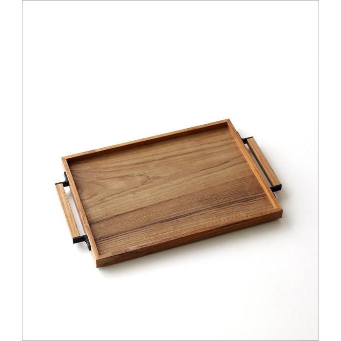 トレー トレイ 木製 お盆 おしゃれ チーク材 スタッキング 天然木