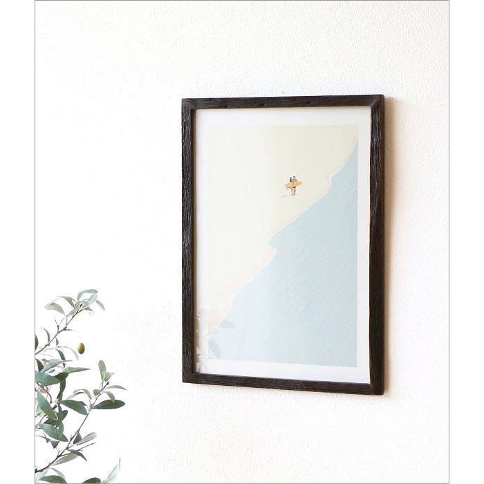 フォトフレーム 木製 チーク材 おしゃれ A3 壁掛け シンプル