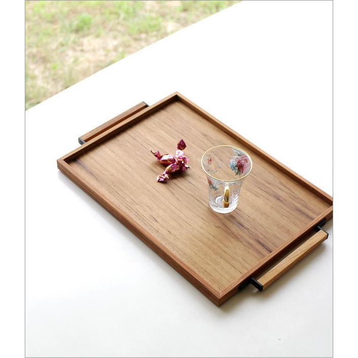 トレー トレイ 木製 おしゃれ お盆 チーク材 スタッキング 天然木