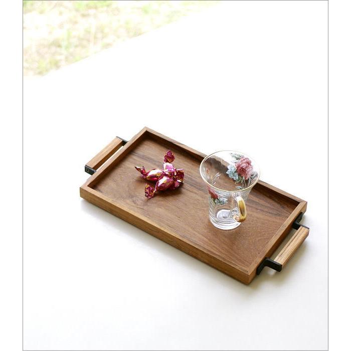 トレー トレイ 木製 おしゃれ お盆 小さめ チーク材 スタッキング 天然