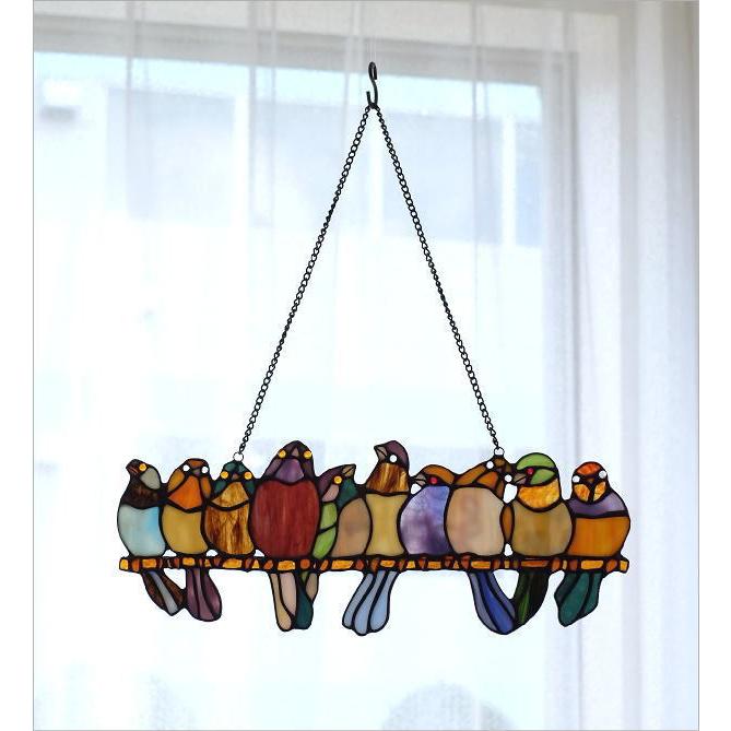 ステンドグラス 壁掛け インテリア 壁飾り 鳥 雑貨 かわいい