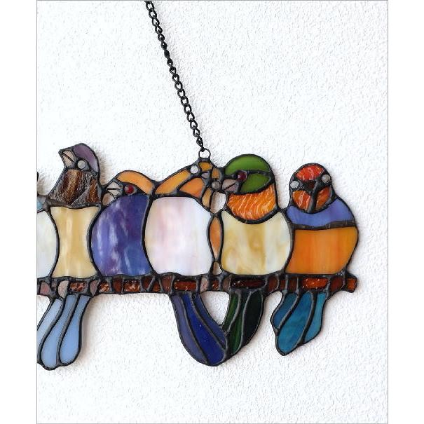 ステンドグラス 壁掛け インテリア 壁飾り 鳥 雑貨 かわいい