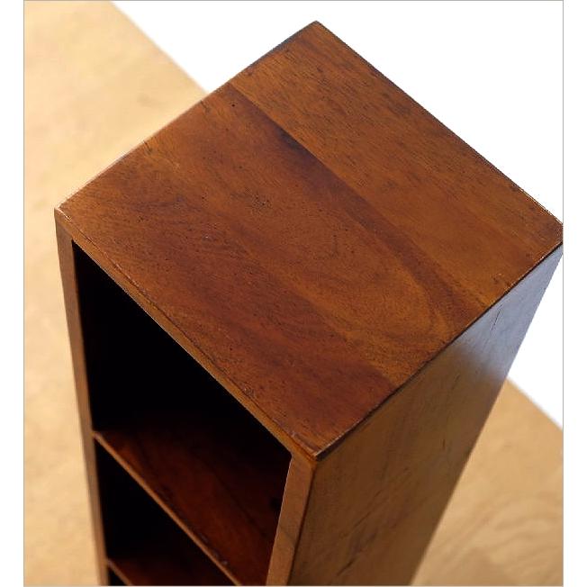 DVDラック 木製 天然木 無垢 DVD収納棚 卓上本棚 収納ボックス 机上