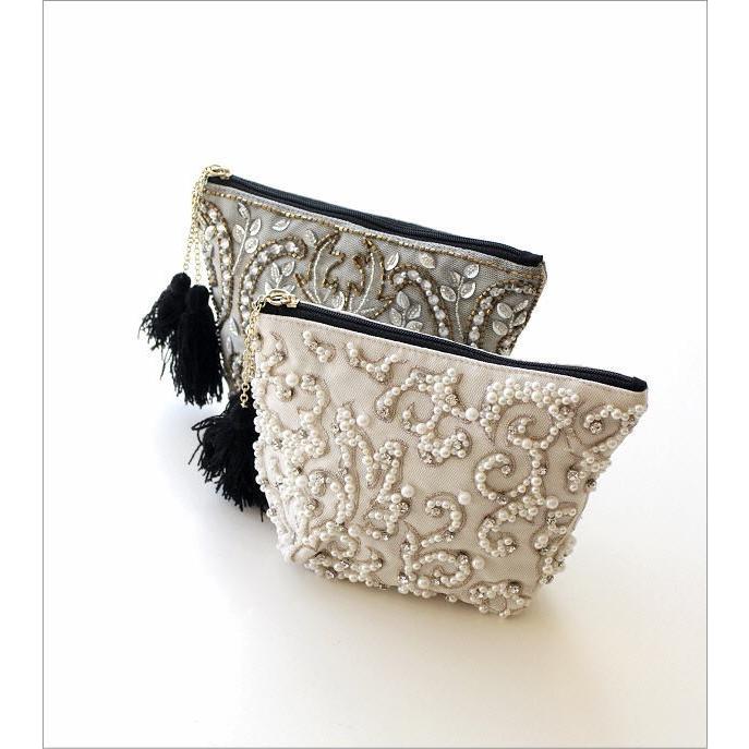 ポーチ 小物入れ おしゃれ かわいい 可愛い マチあり タッセル 布張り 化粧ポーチ スマホ お薬 ボタニカル ビーズ刺繍マチ付きポーチ 2タイプ Kan7276 ギギリビング 通販 Yahoo ショッピング