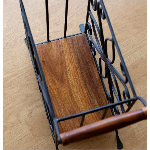 マガジンラック 木製 スリム 薄型 おしゃれ アイアン 新聞 雑誌 楽譜