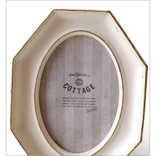 フォトフレーム 写真立て おしゃれ 壁掛け L判 八角形 かわいい