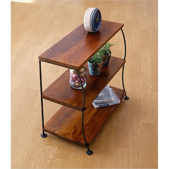 ディスプレイラック 飾り棚 飾棚 シェルフ 木製 アイアン ウッド