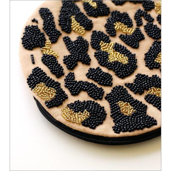 格安 ポーチ 小物入れ おしゃれ マチなし かわいい ミニ ビーズ刺繍 デザイン アニマル アニマルビーズ刺繍ラウンドポーチ 2タイプ Answersforeldersradio 12daysofgoodness Com