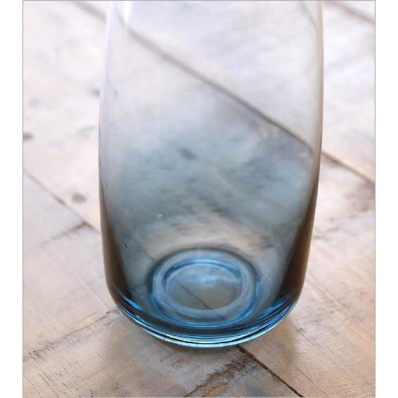 花瓶 花びん フラワーベース おしゃれ ガラス 花器 ブルー 一輪挿し