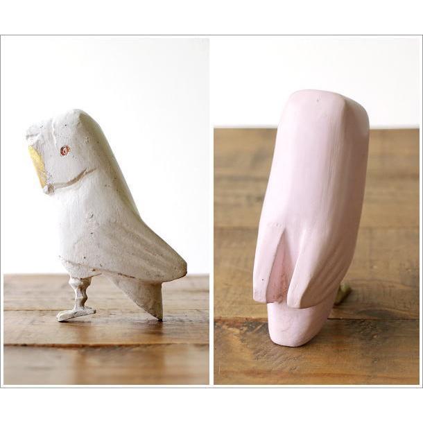 ふくろう フクロウ 梟 置物 かわいい おしゃれ 木製 オブジェ 手のひら