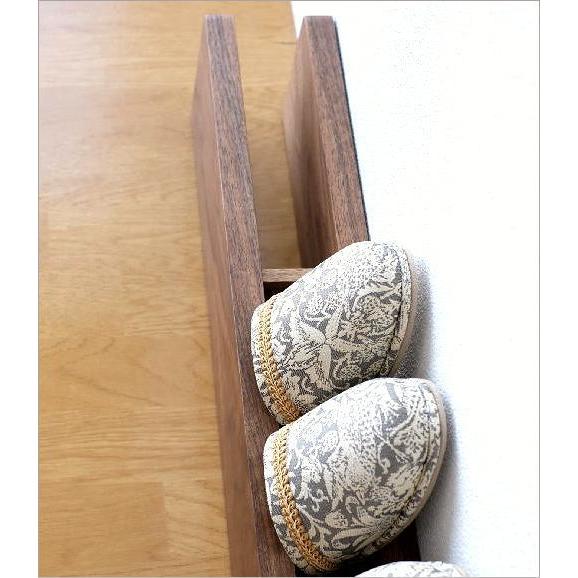 スリッパラック　ウォルナット ウォルナット材のスリッパラック（スリッパラック）｜通販のベルメゾン