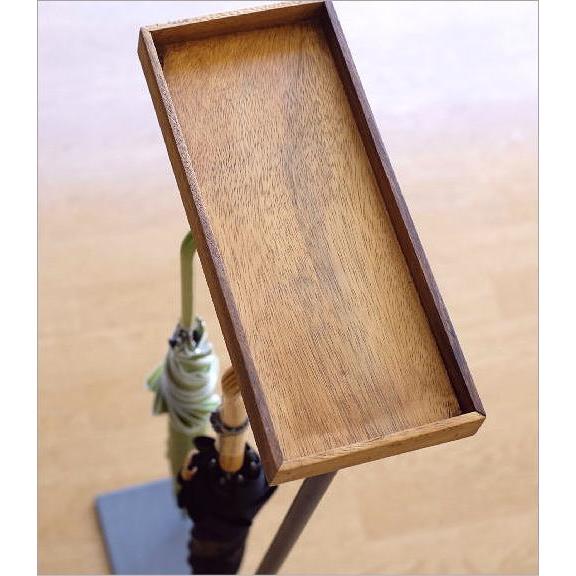 傘掛け ハンガー おしゃれ トレー アイアン 天然木 小物置き