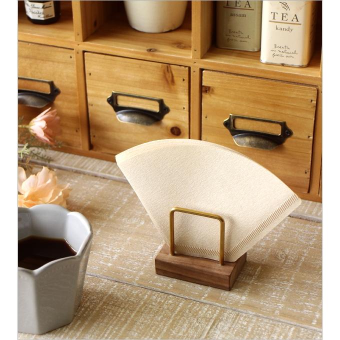 コーヒー フィルタースタンド おしゃれ アンティーク アイアン 木製