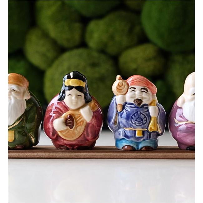 七福神 置物 縁起物 迎春飾り 開運 福招き 瀬戸焼 日本製 陶器 和風
