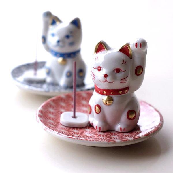 備前焼　招き猫　香炉 お香立て 香炉 陶磁器 おしゃれ ネコ ねこ かわいい 日本製 瀬戸焼