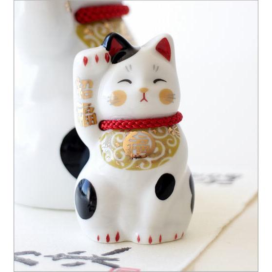 招き猫 おしゃれ 置物 オブジェ 陶磁器 かわいい ネコ 手のひらサイズ