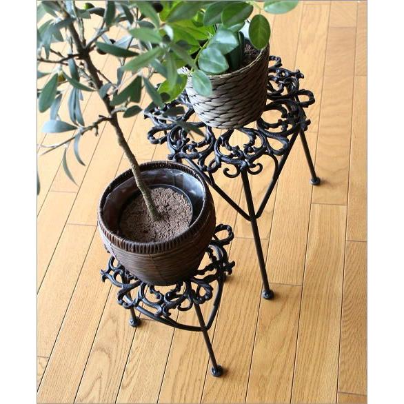 花台 フラワースタンド アイアン おしゃれ ガーデンスタンド 花鉢